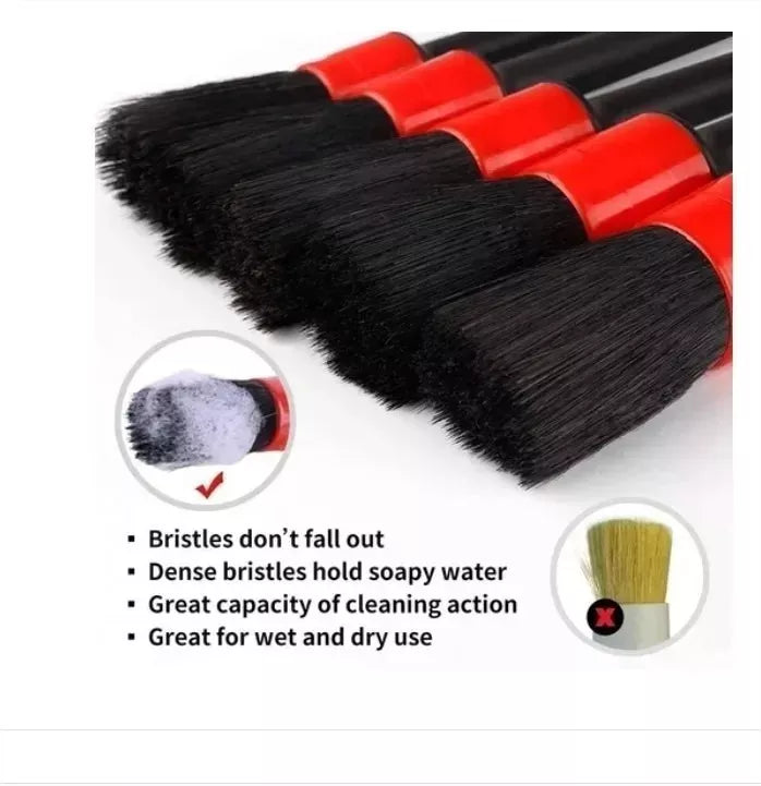 Set de 5 Brochas de Detallado Profesional para Automóvil