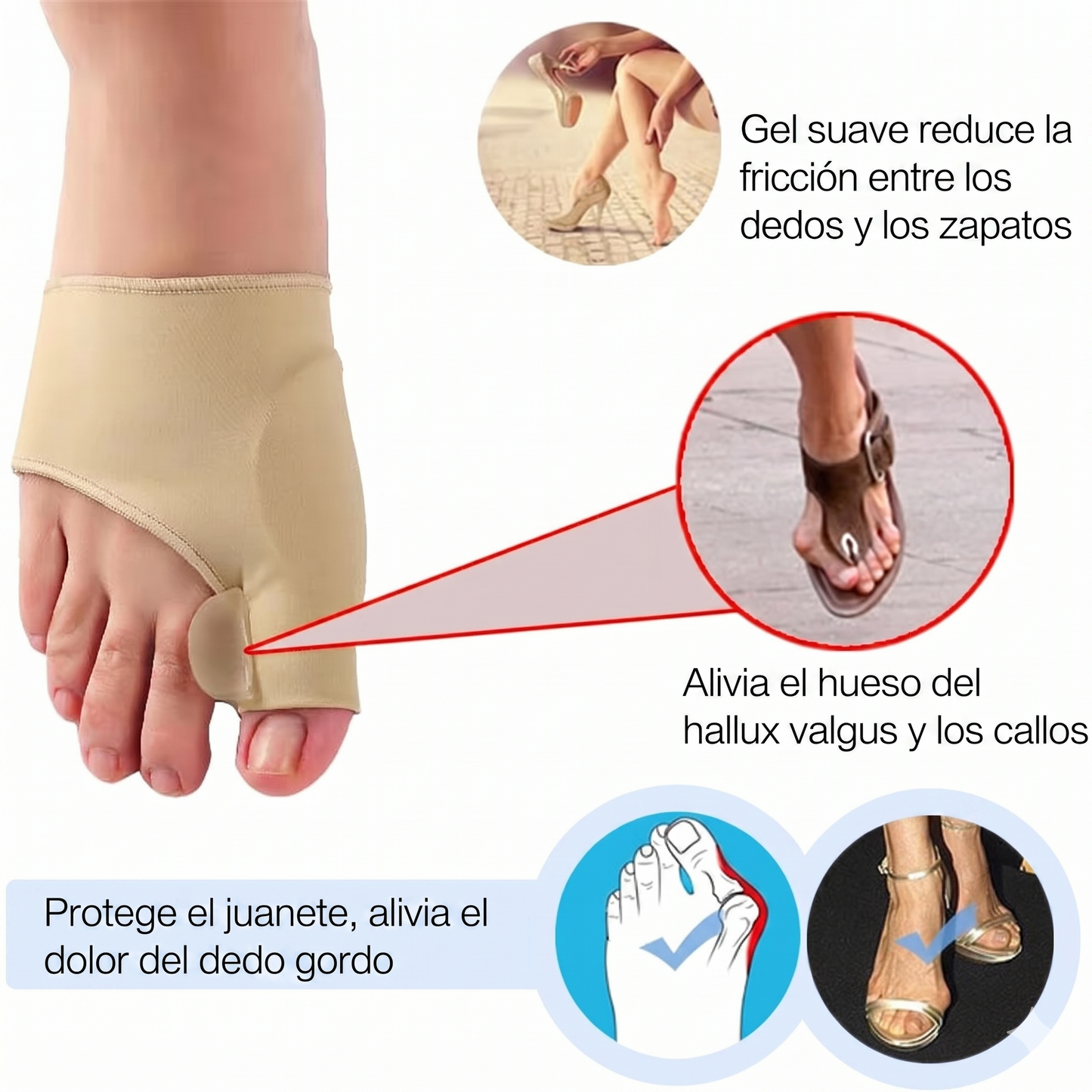 Corrector De Juanetes Con Gel Interno (Par)