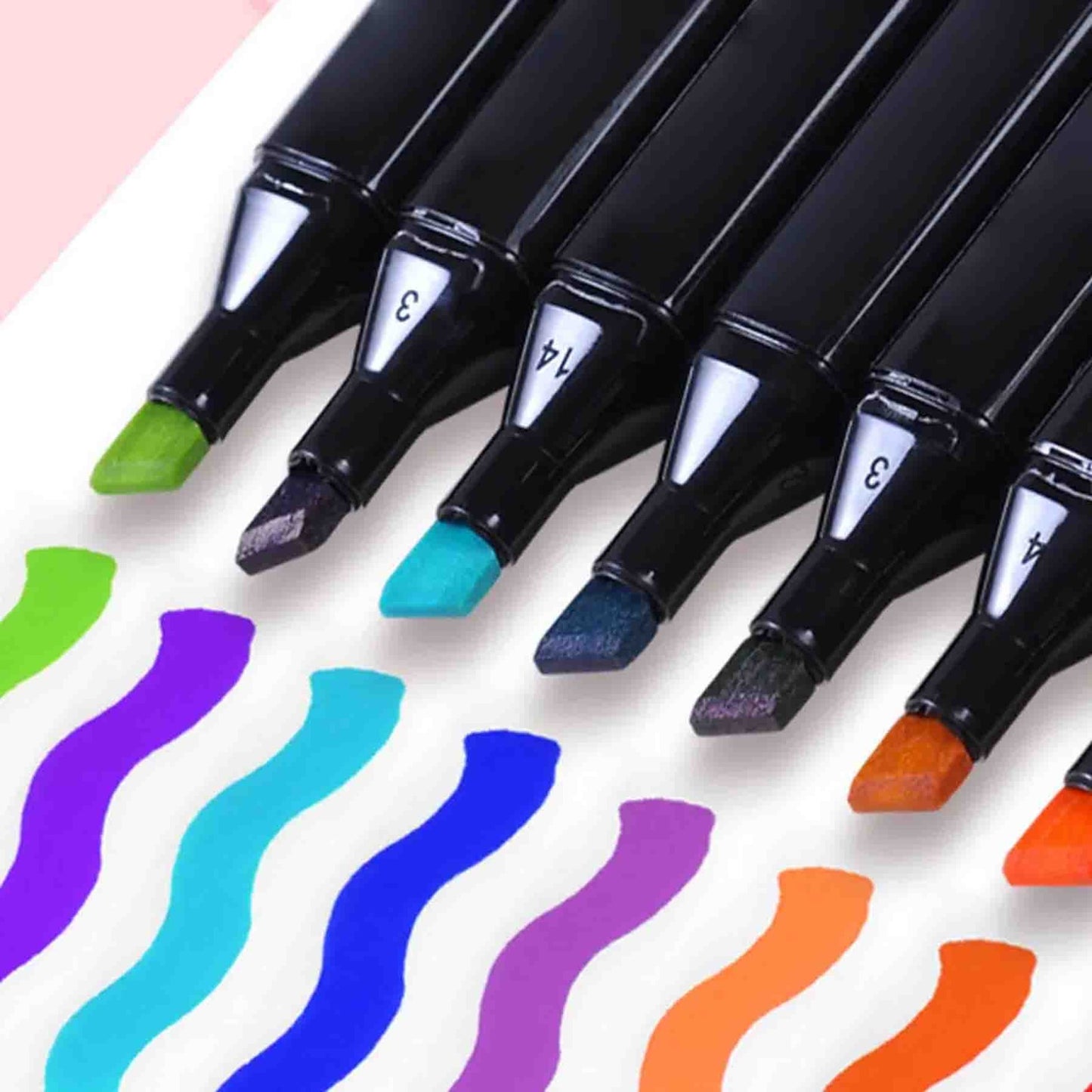 Set de Marcadores Profesionales Doble Punta - 80 Colores