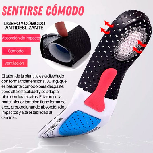 Plantillas de Gel Silicona para Fascitis Plantar y Soporte Anatómico